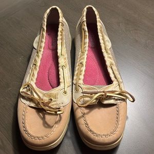 SPERRY. Top-Sider. Loafer size 9.5 women’s. Gold zebra. Lightly worn.